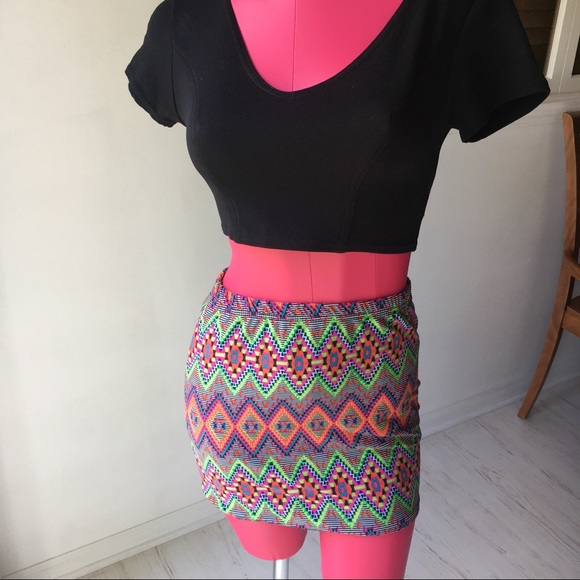 BOGO Soft neon/colorful mini pencil skirt - Picture 2 of 4